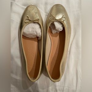 J. Crew Gold Ballet Flats - NEVER WORN